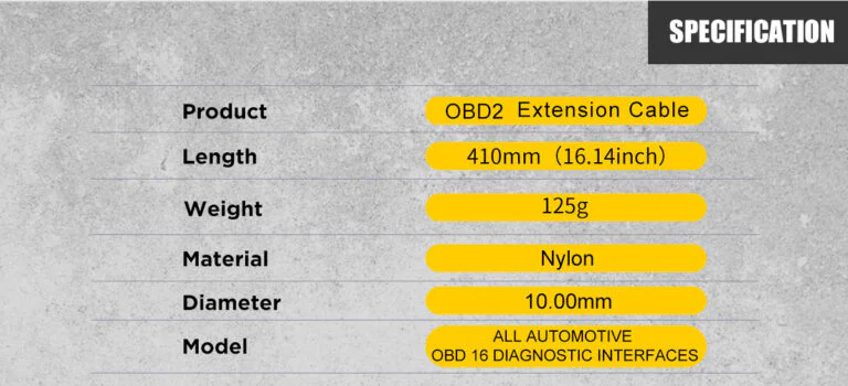AUTOOL GM 12-Pin to 16-Pin 41cm OBD2 Adapter Cable