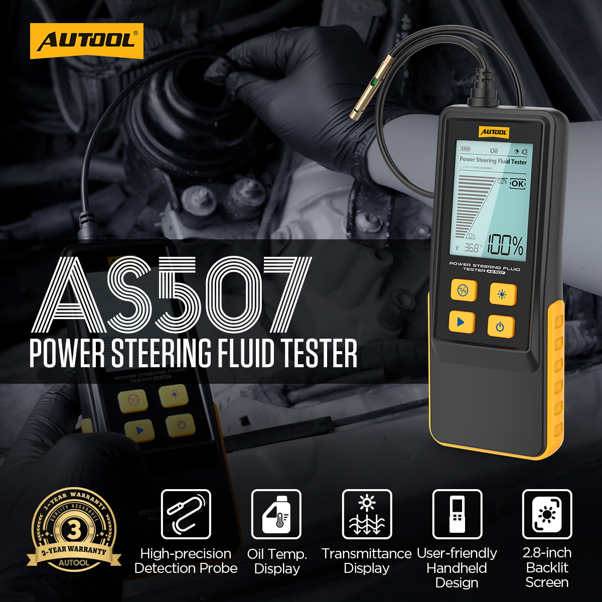 AUTOOL AS507 power steering fluid tester main product image