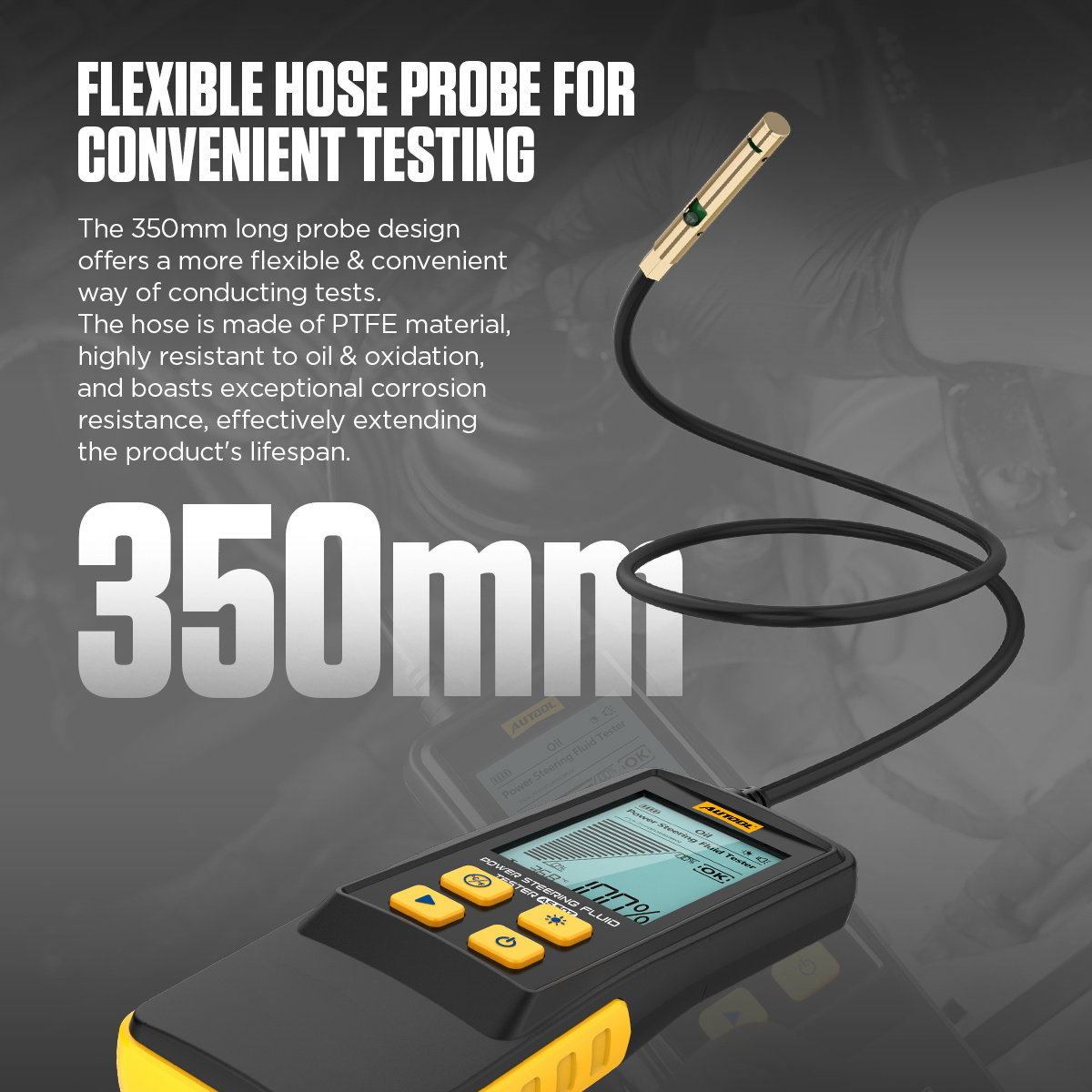 AUTOOL AS507 350mm flexible PTFE hose probe