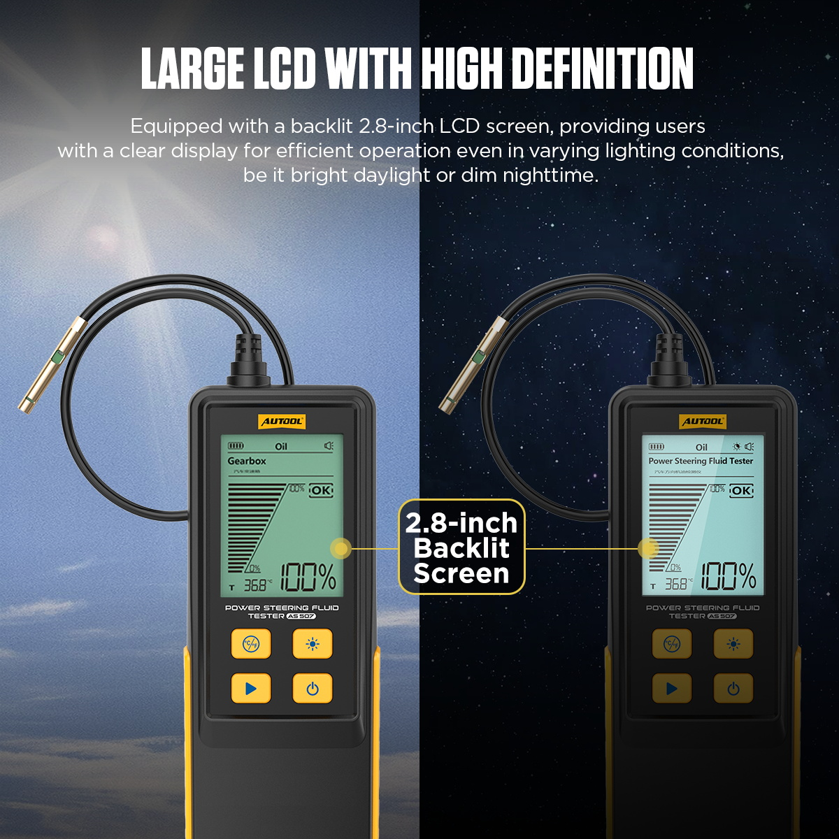 AUTOOL AS507 large 2.8-inch LCD display