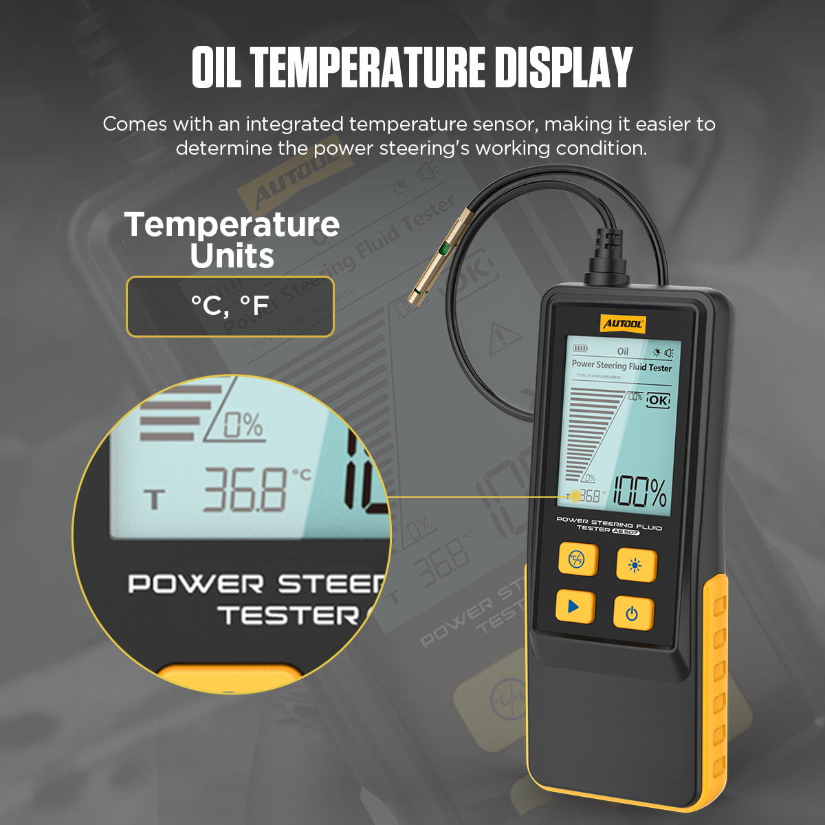 AUTOOL AS507 oil temperature display