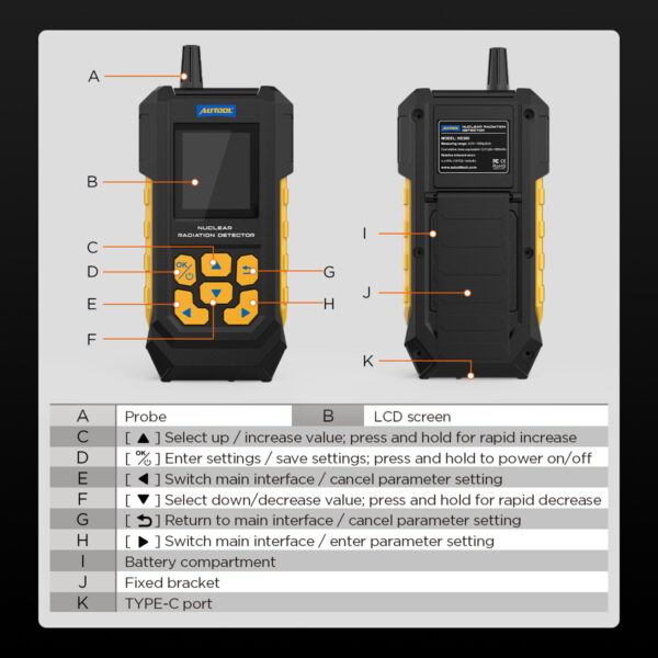 AUTOOL ND300 Geiger Counter Nuclear Radiation