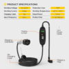 Portable EV Charger AUTOOL C350  with IP65 charging Cable