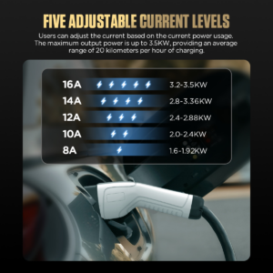 Portable EV Charger AUTOOL C350  with IP65 charging Cable