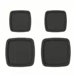 Set of four black protective target covers for the XC Series 3D wheel aligner accessories.