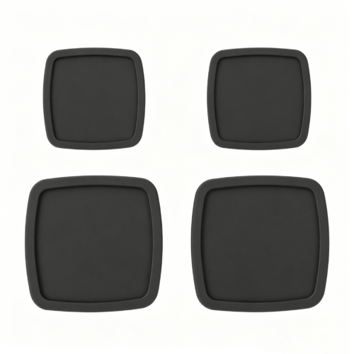 Set of four black protective target covers for the XC Series 3D wheel aligner accessories.