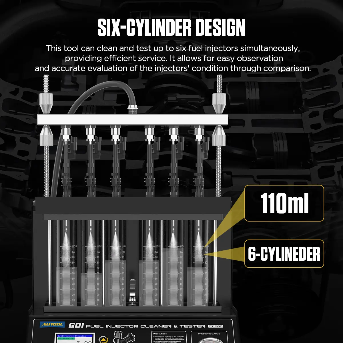 AUTOOL fuel injector test detail