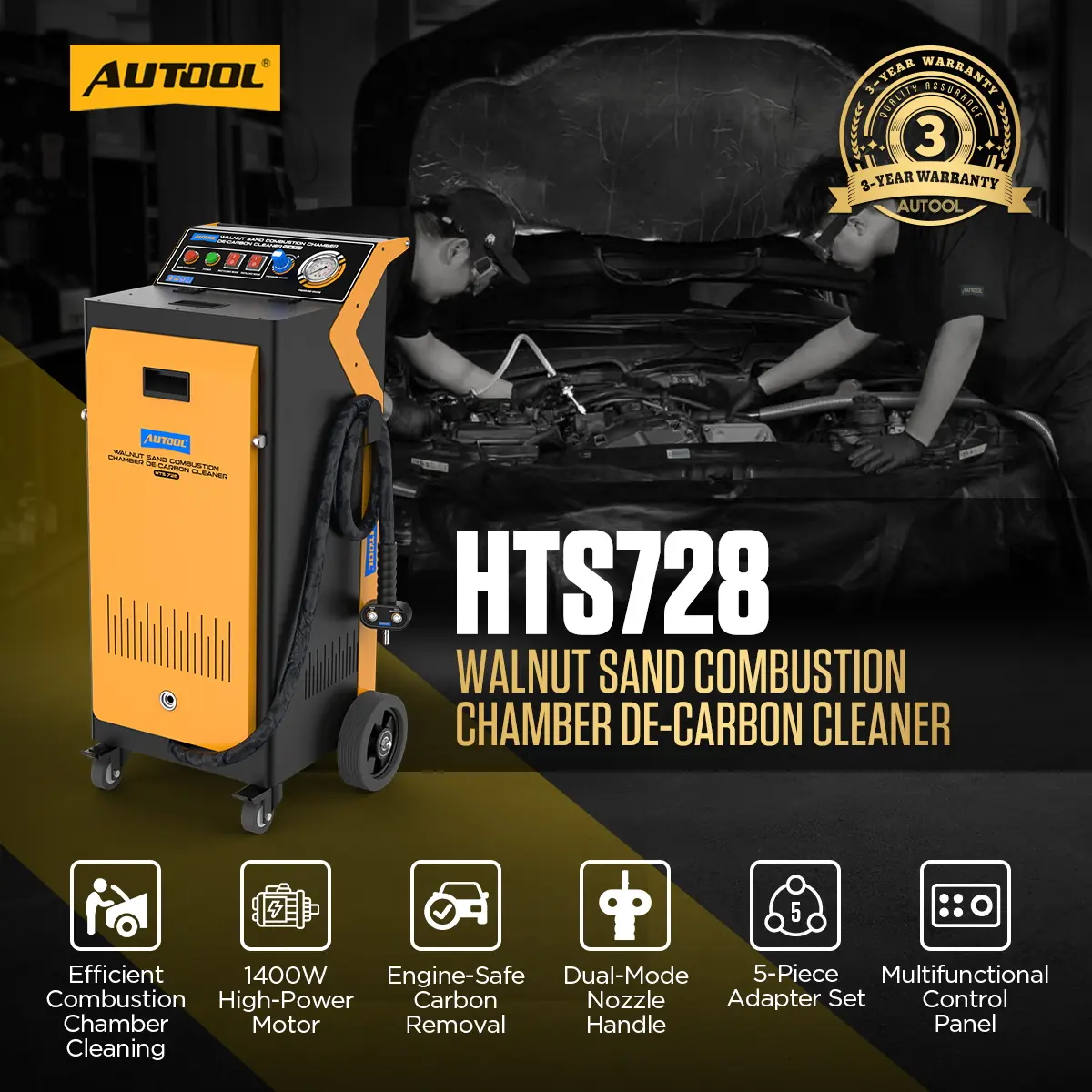 AUTOOL HTS728 walnut shell blasting machine main product image