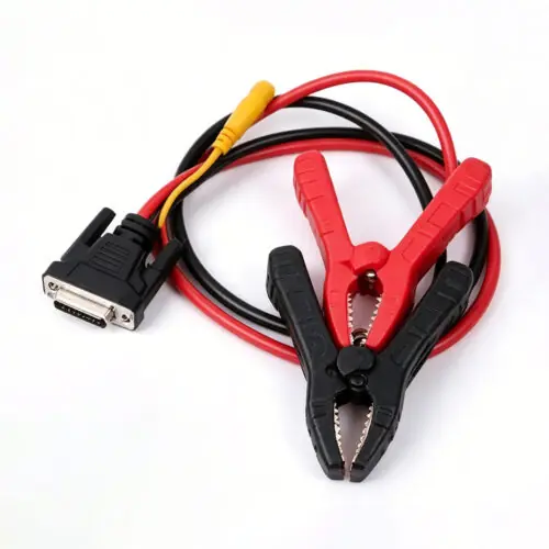 AUTOOL replacement test cable accessory with red and black alligator clips for automotive battery testers