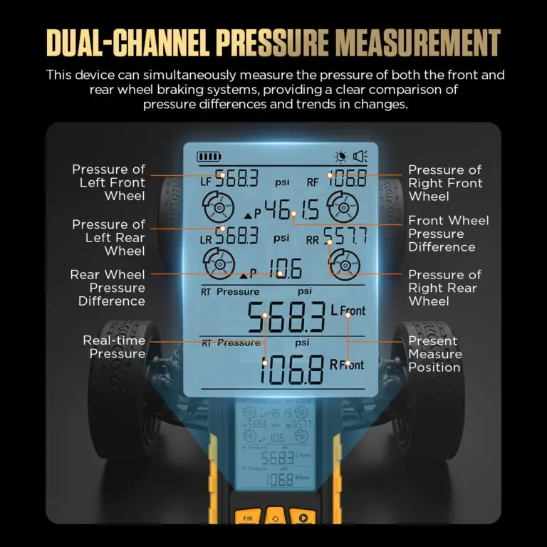 AUTOOL PT660 Dual-Channel Brake Pressure Gauge