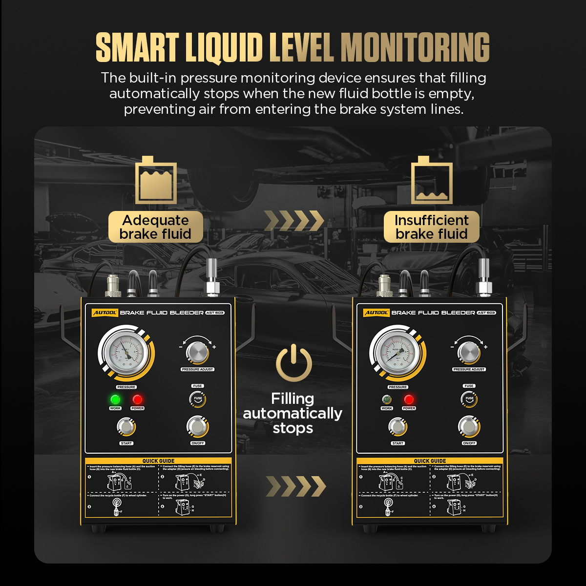 AUTOOL AST603 smart liquid level monitoring feature image