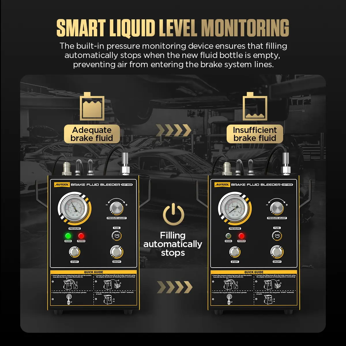 AUTOOL AST603 smart liquid level monitoring feature image