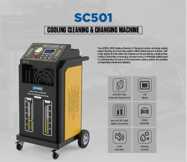 AUTOOL SC501 coolant filler feature overview