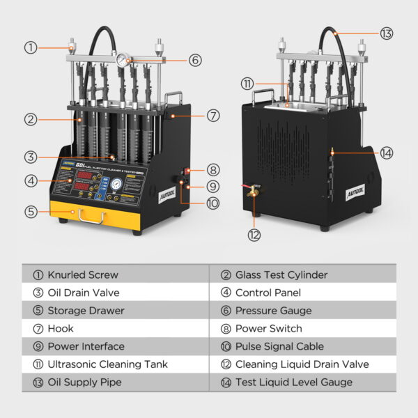 AUTOOL CT450 Ultrasonic Fuel Injector Cleaner