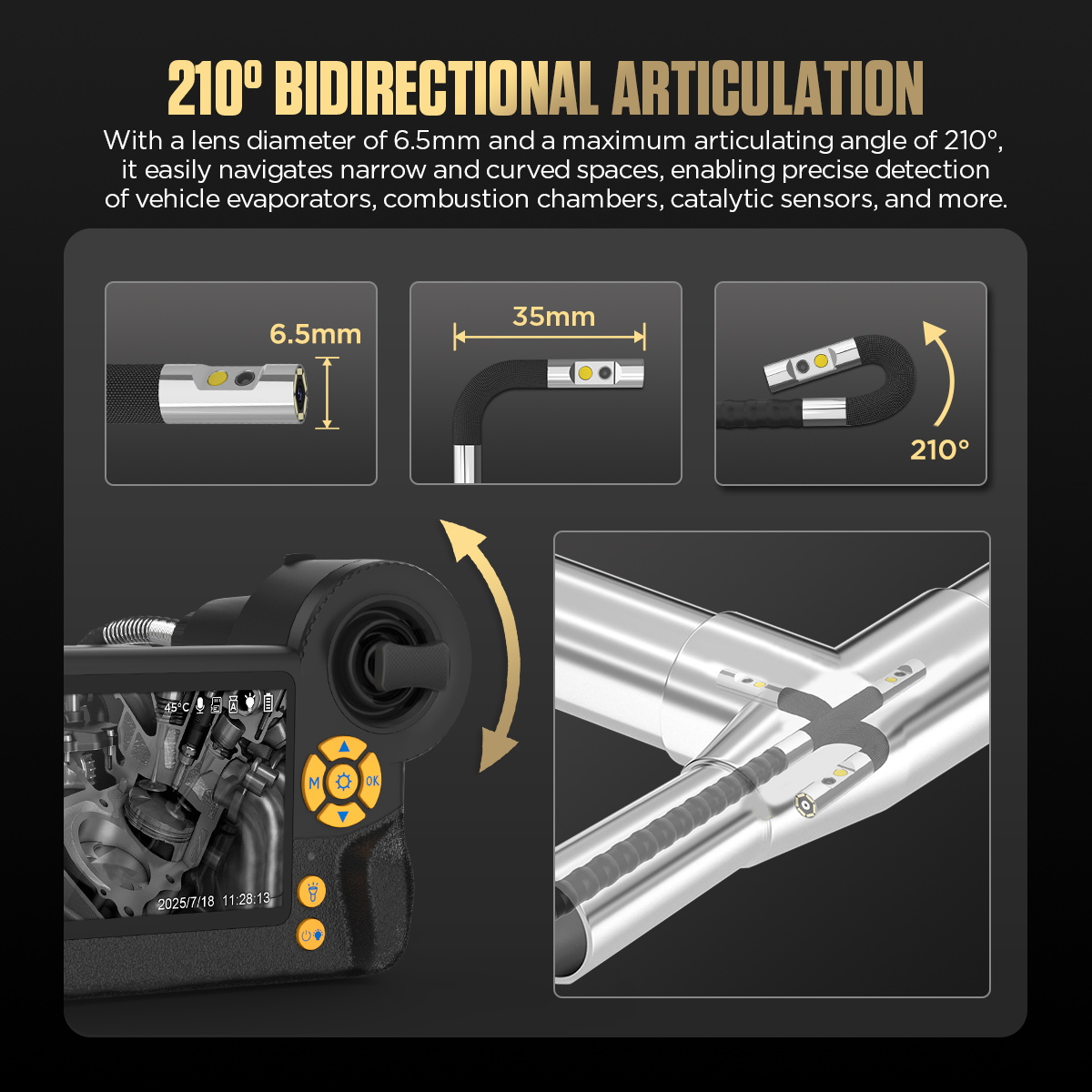 AUTOOL SVB403 210 degree bidirectional articulation image
