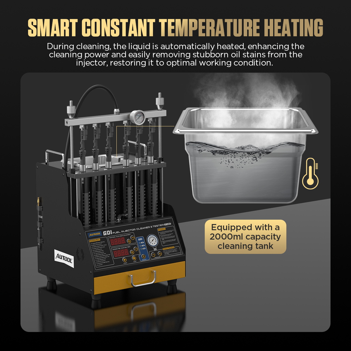 AUTOOL CT450 smart constant temperature heating and 2000ml cleaning tank