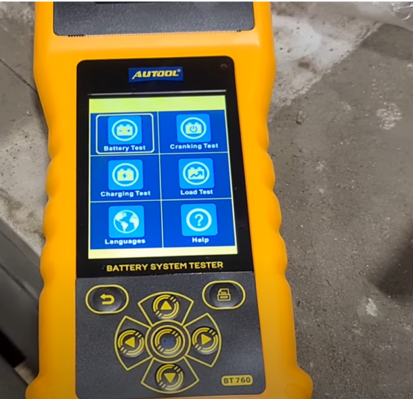 AUTOOL BT760 Battery Load Tester Printer