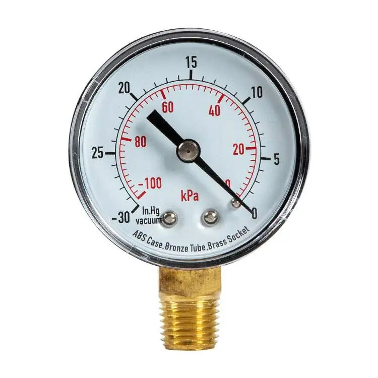 Mechanical vacuum pressure gauge with pointer dial