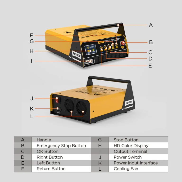 AUTOOL EM355 ECU Programming Power Supply and Battery Charger