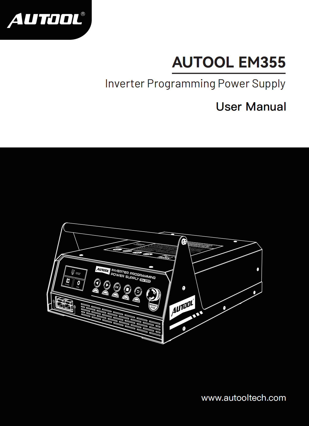 AUTOOL EM355 inverter programming power supply user manual preview