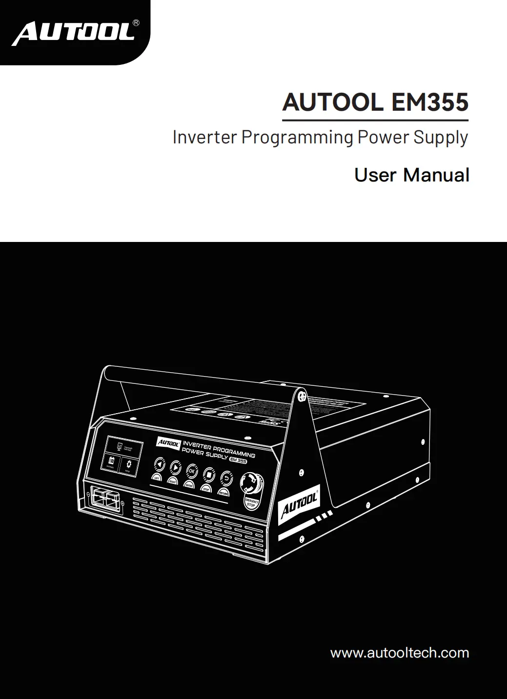 AUTOOL EM355 inverter programming power supply user manual preview