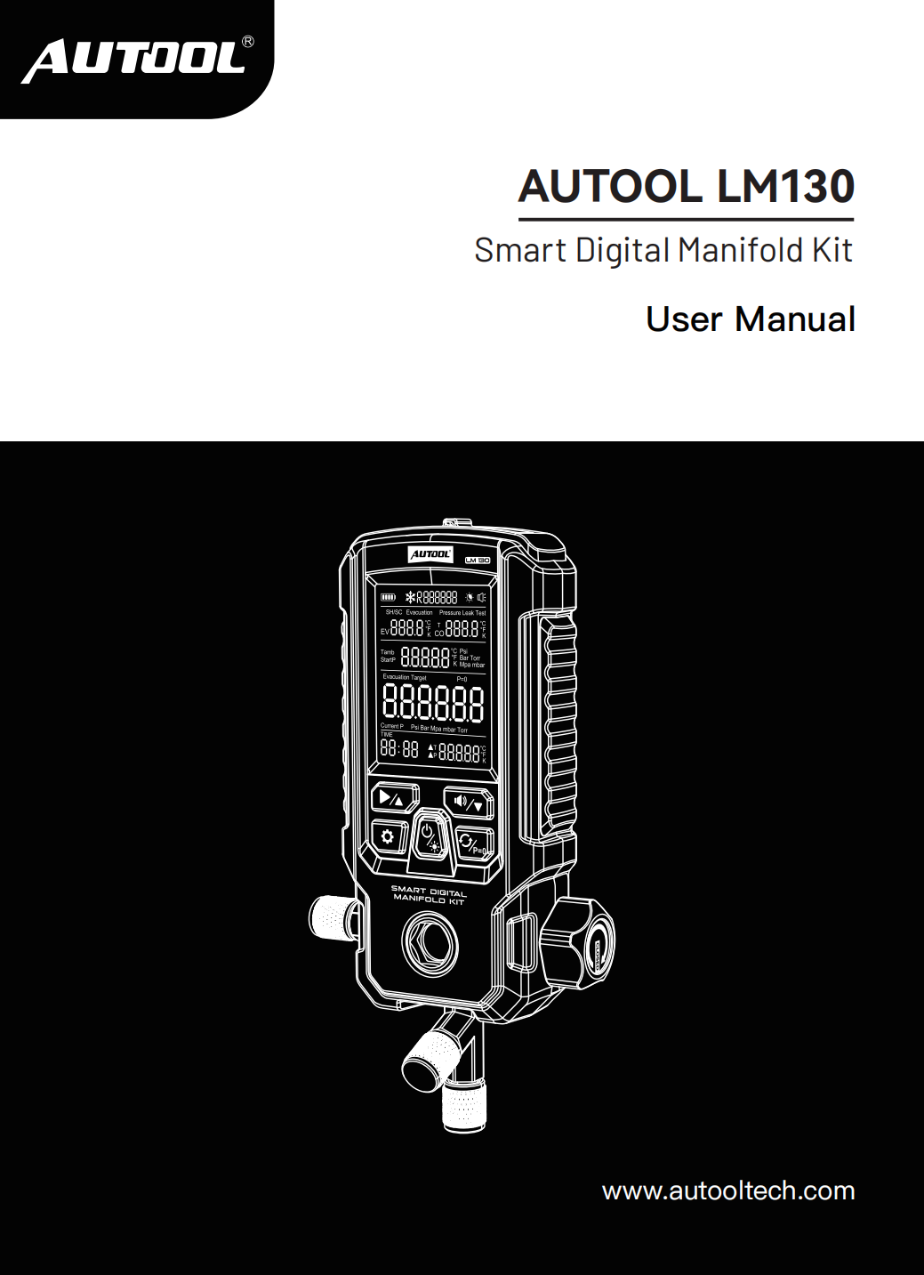 AUTOOL LM130 Smart Digital Manifold Kit manual preview