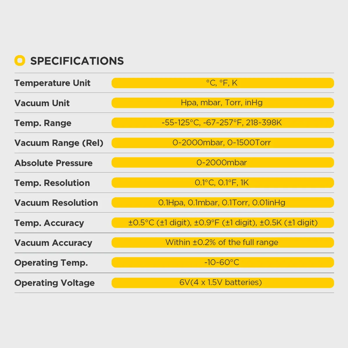 AUTOOL LM130 refrigeration digital gauges detail image