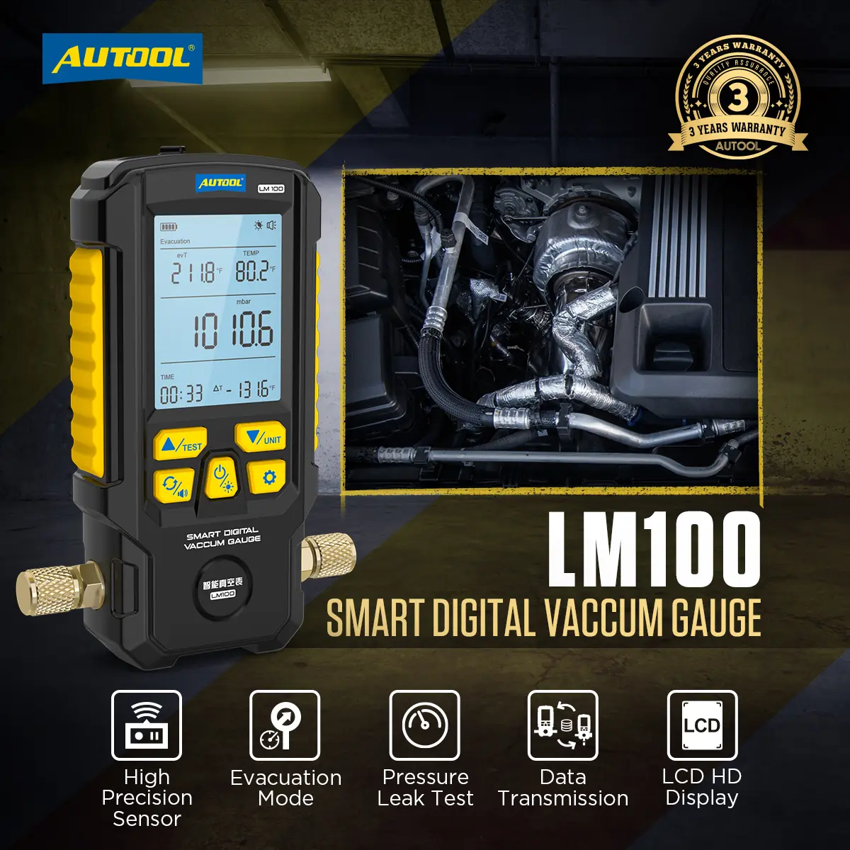AUTOOL LM100 Smart Digital Vaccum Gauge