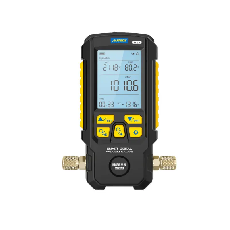 Digital vacuum gauge display for HVAC service