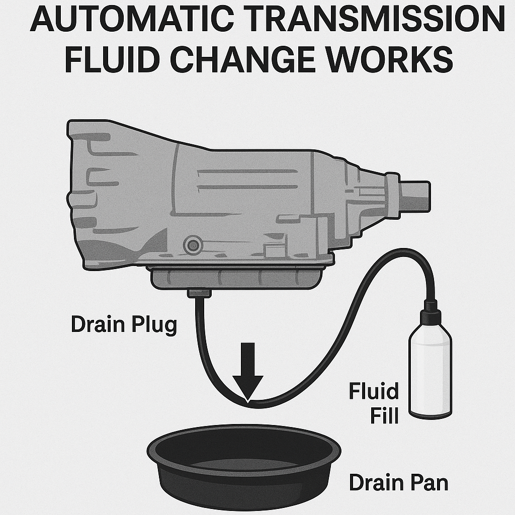 Transmission fluid change drain and fill