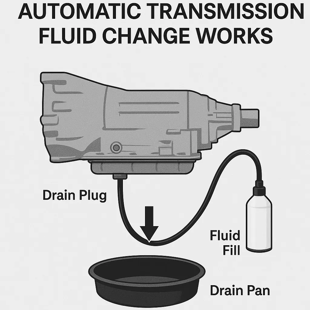 Transmission fluid change drain and fill