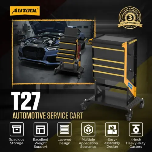 AUTOOL T21 Mobile Maintenance Tool Cart with Drawers for Garage