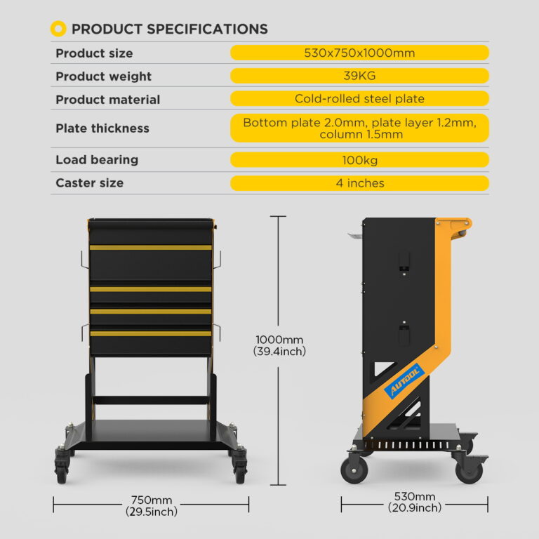 AUTOOL T27 Workshop Trolley Tool Trolley With Wheels