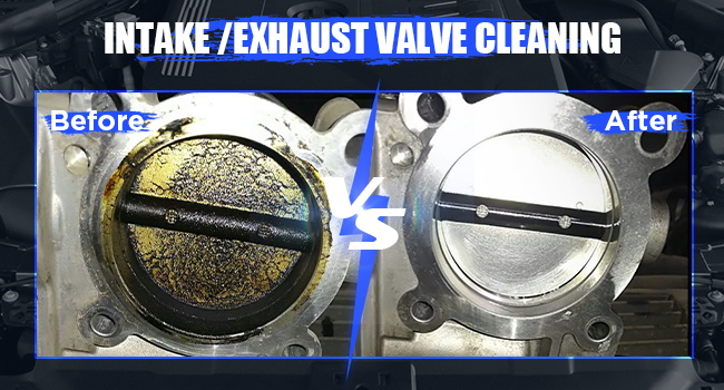 Before walnut blasting engine carbon cleaning