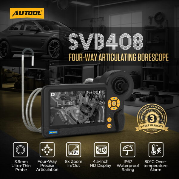 AUTOOL Automotive Inspection Camera Borescope Camera