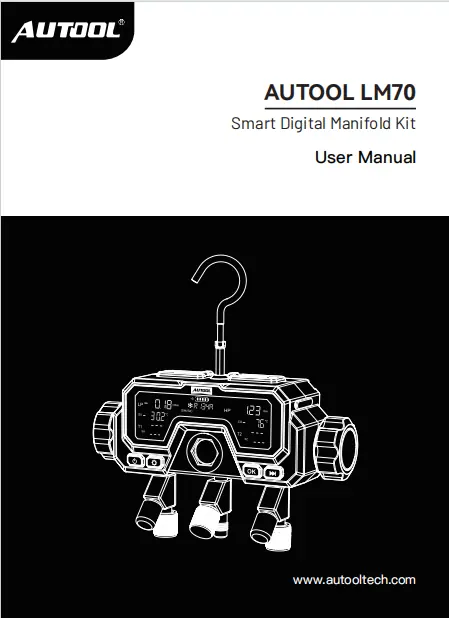 AUTOOL LM70 smart digital manifold kit user manual preview