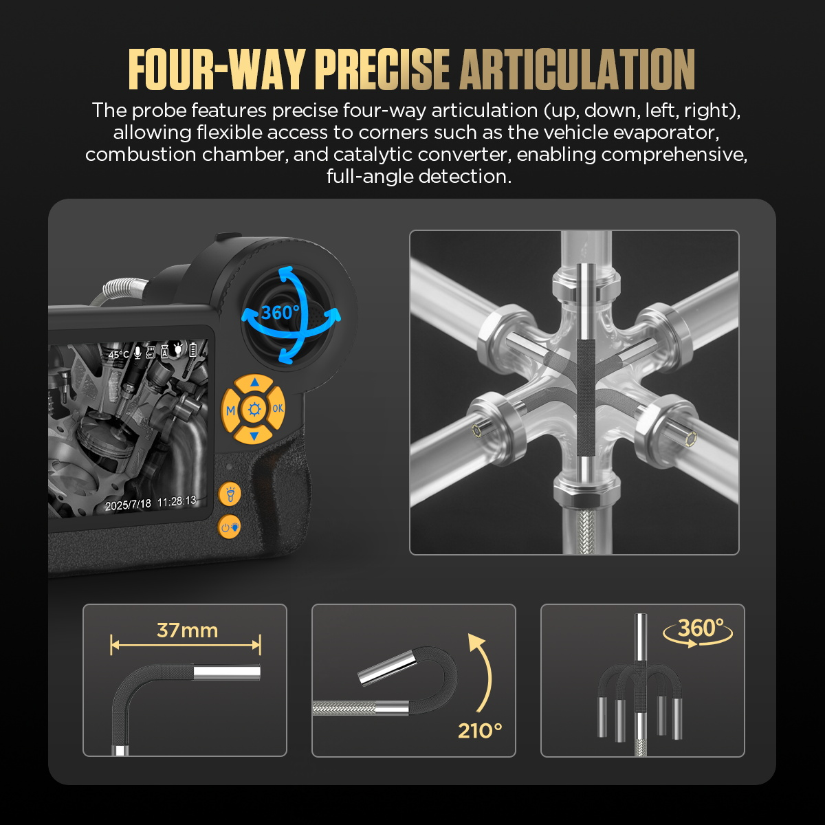 AUTOOL SVB408 360 degree four-way articulation feature image