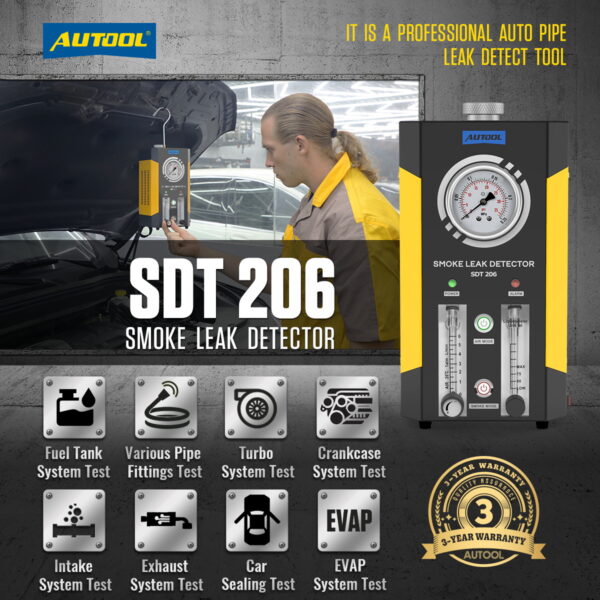 AUTOOL SDT206 Smoke Machine For Vacuum Leaks