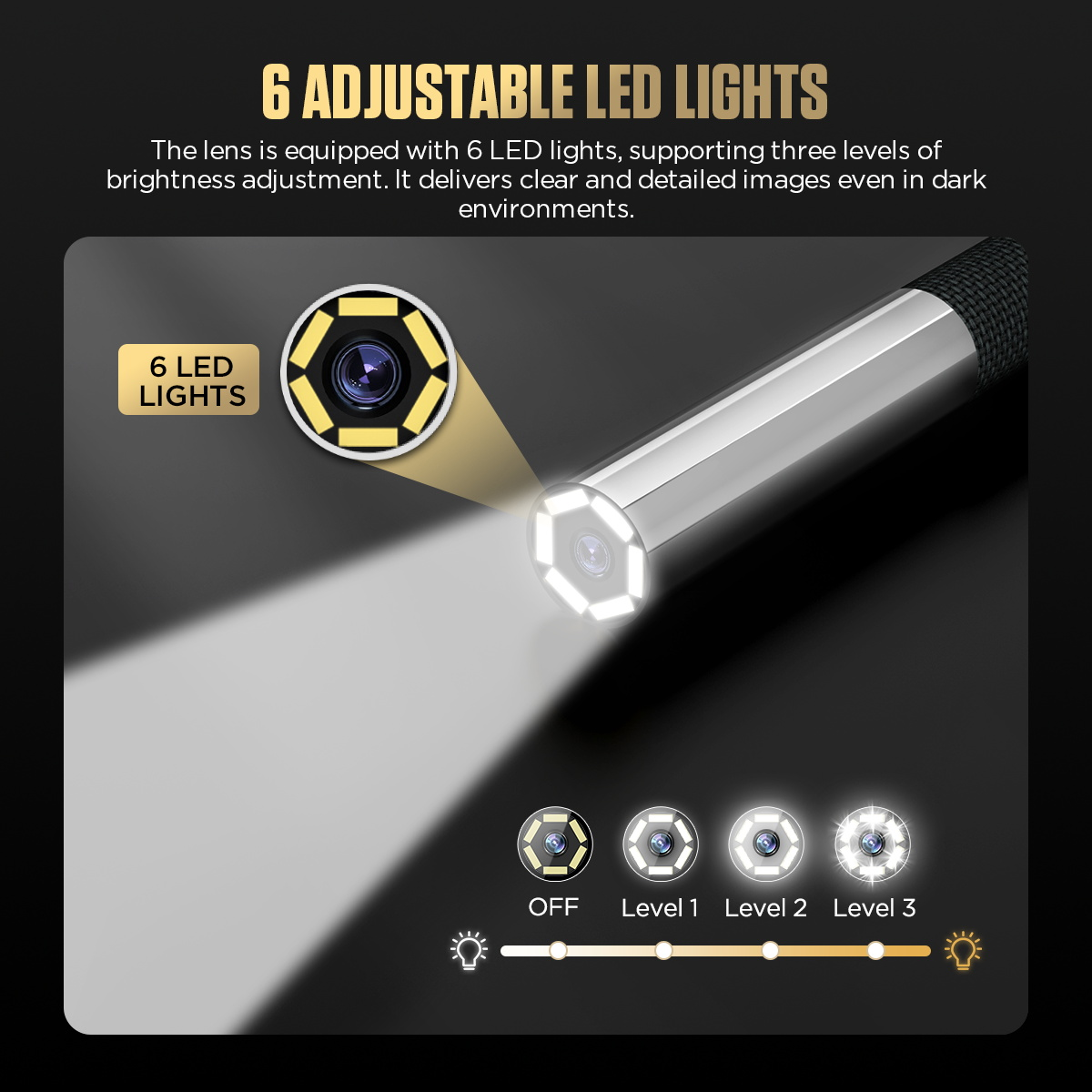 AUTOOL SVB408 IP67 waterproof and oil-resistant probe feature image