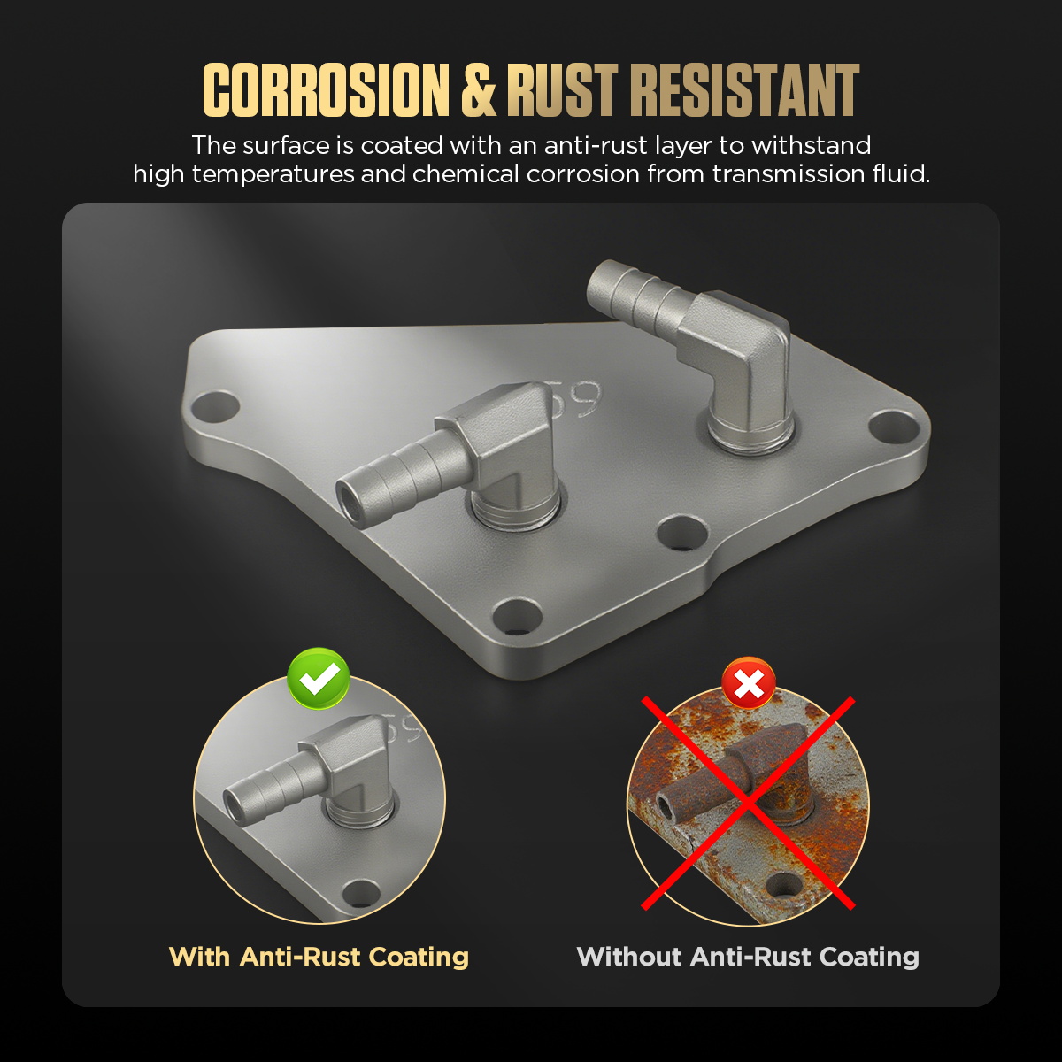 AUTOOL ATF adapter corrosion and rust resistant coating feature