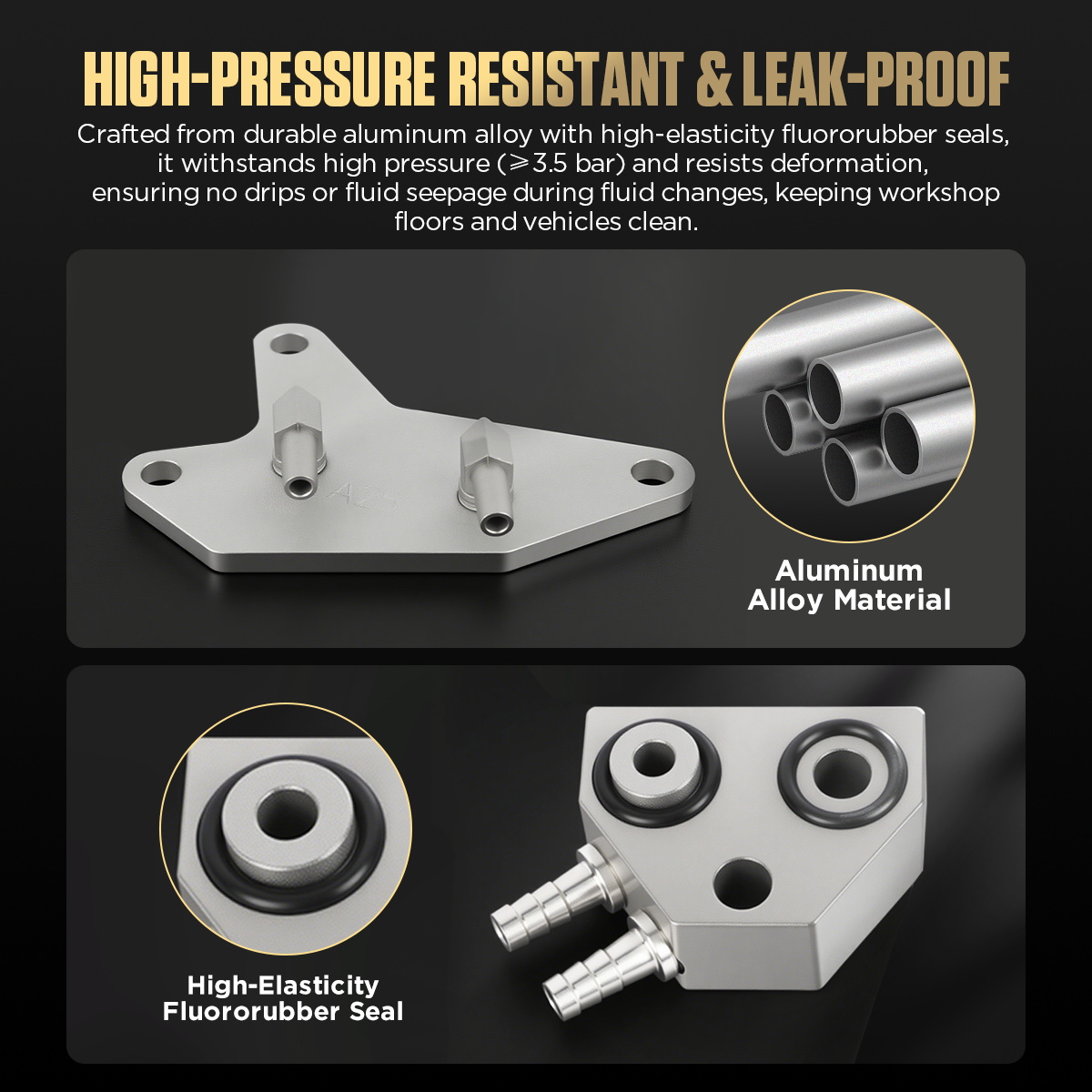 AUTOOL ATF adapter high-pressure leak-proof fluororubber seal feature