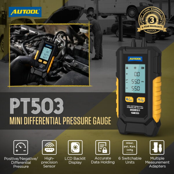 AUTOOL Differential Pressure Gauge