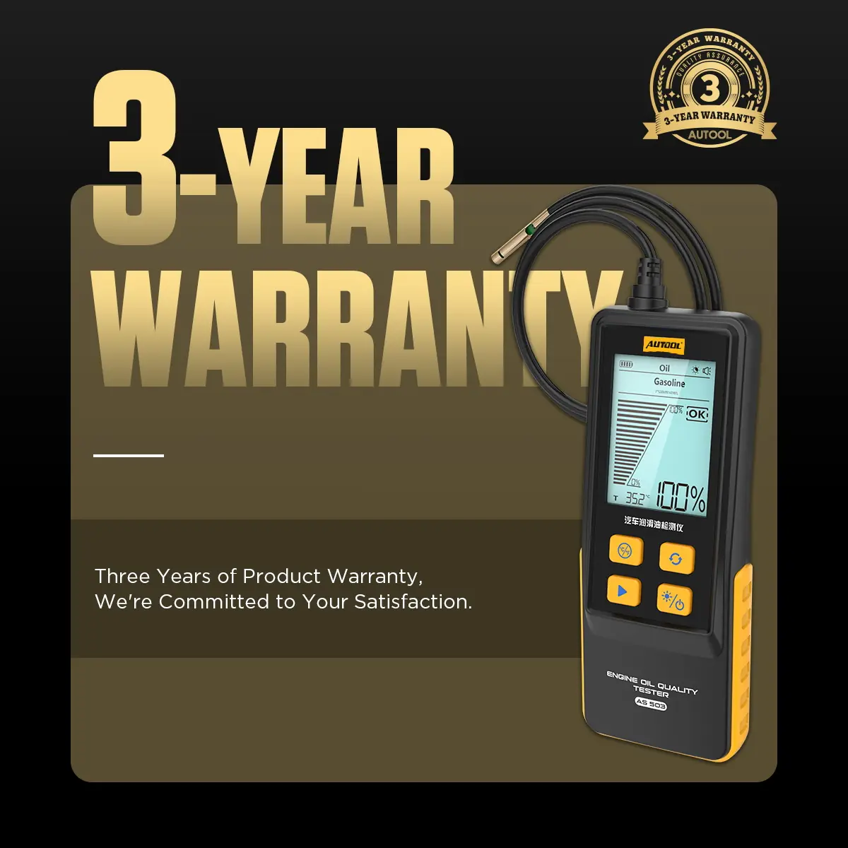 AUTOOL AS503 engine oil tester 3-year warranty image