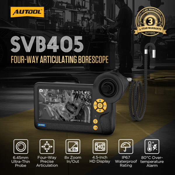 AUTOOL Automotive Inspection Camera Borescope Camera
