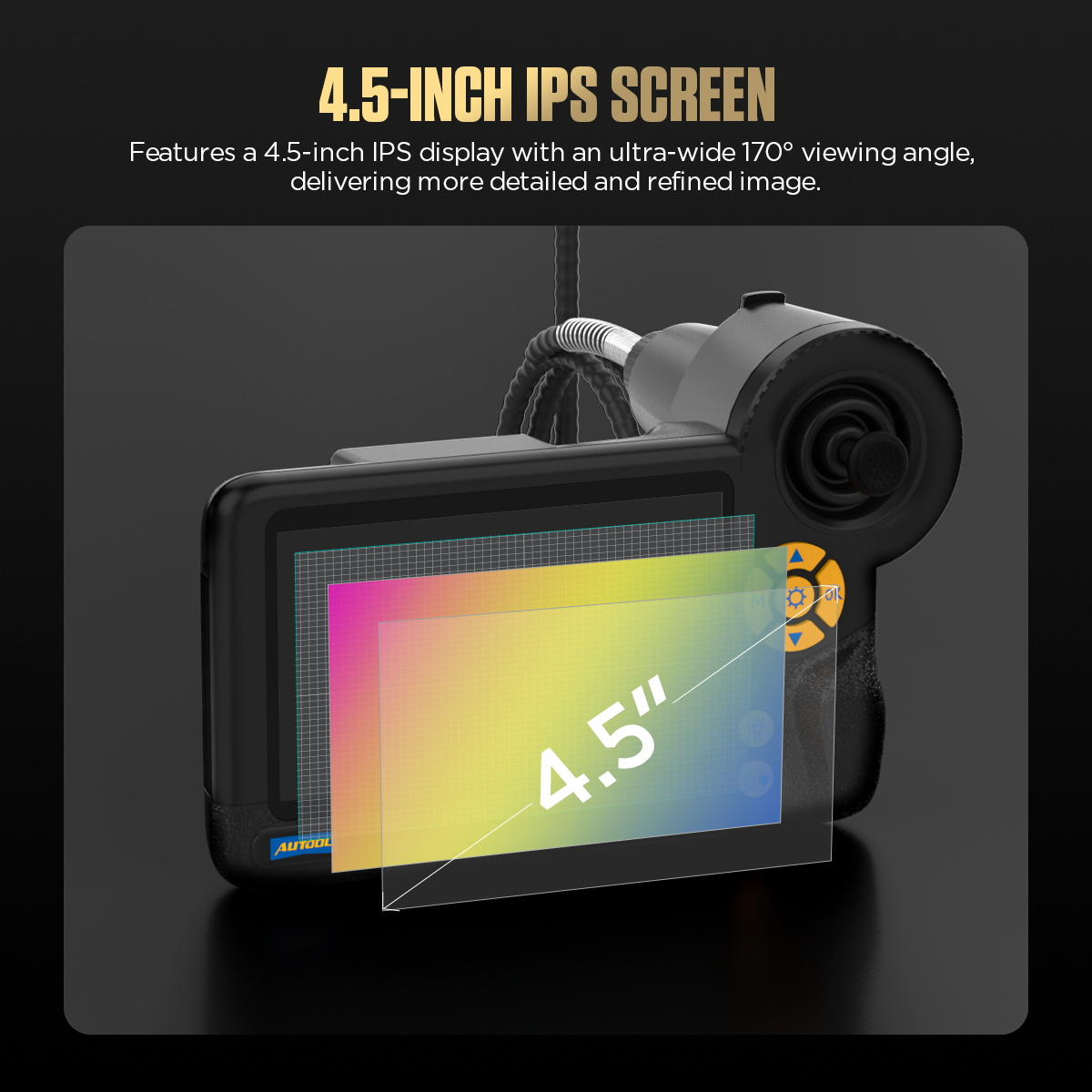 AUTOOL SVB405 4.5 inch IPS screen feature