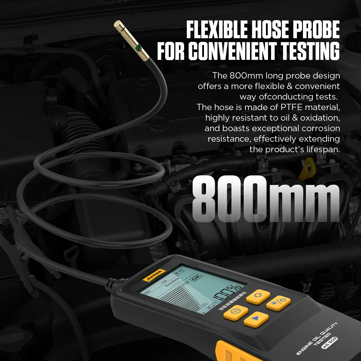 AUTOOL AS503 800mm flexible PTFE hose probe image