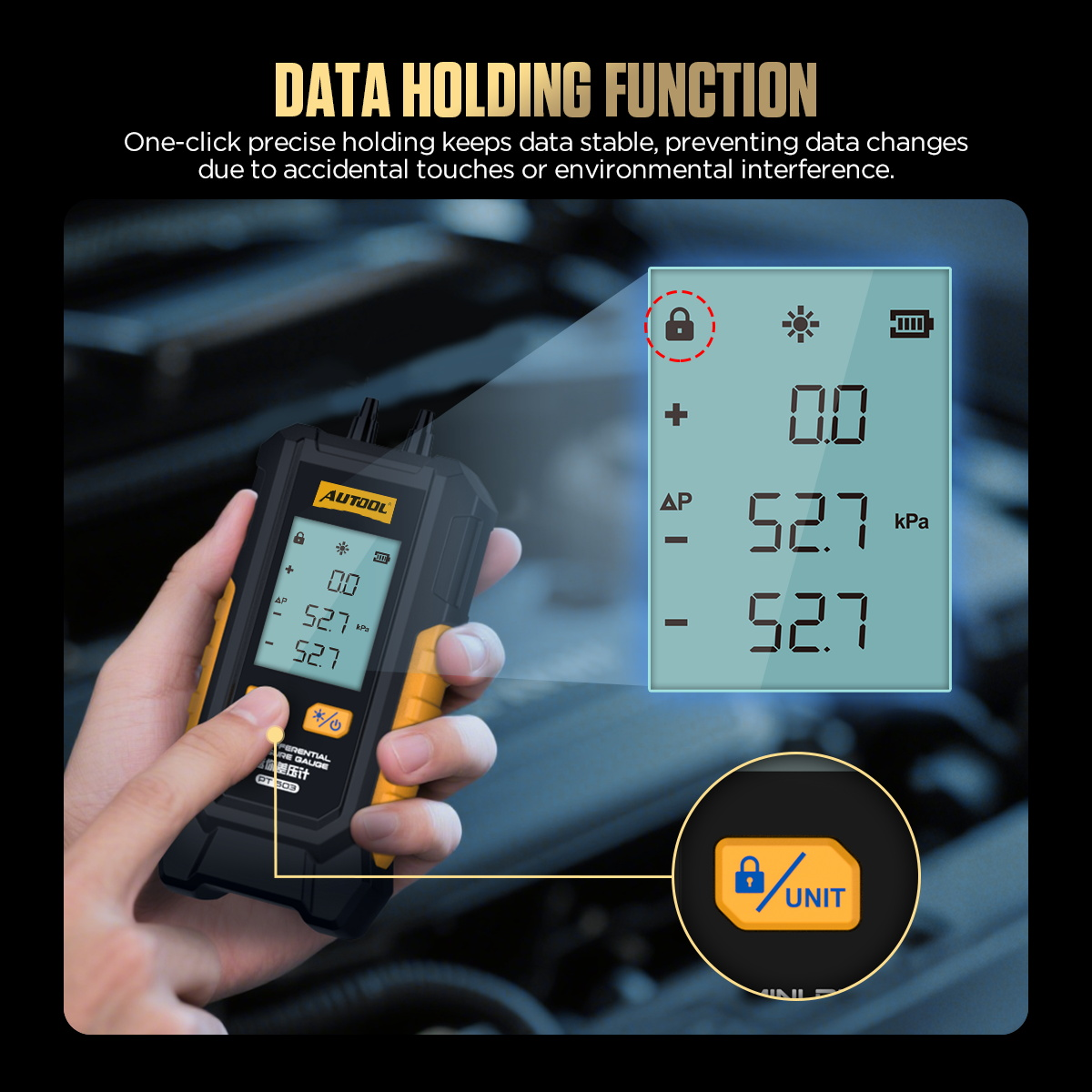 AUTOOL PT503 data holding function feature