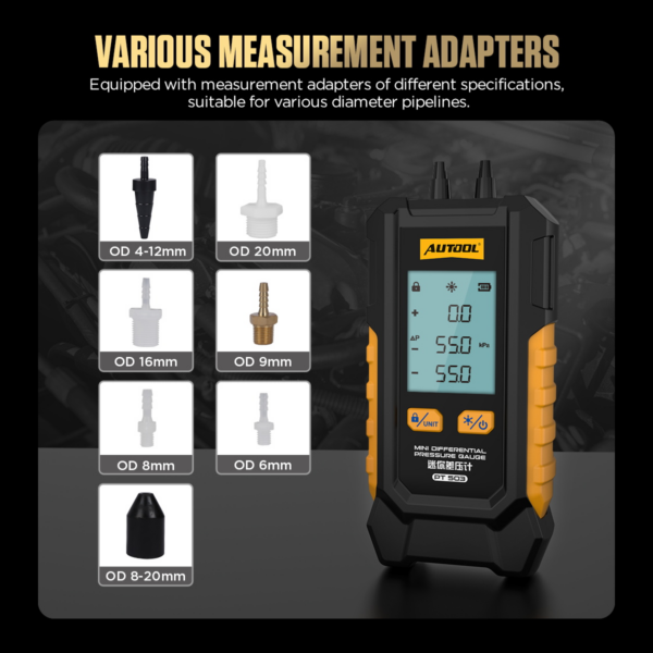 AUTOOL PT503 Mini Differential Pressure Gauge