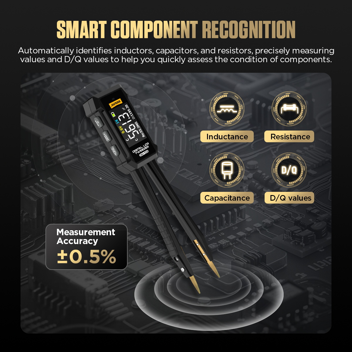 AUTOOL DM103 smart component recognition and D Q values feature image