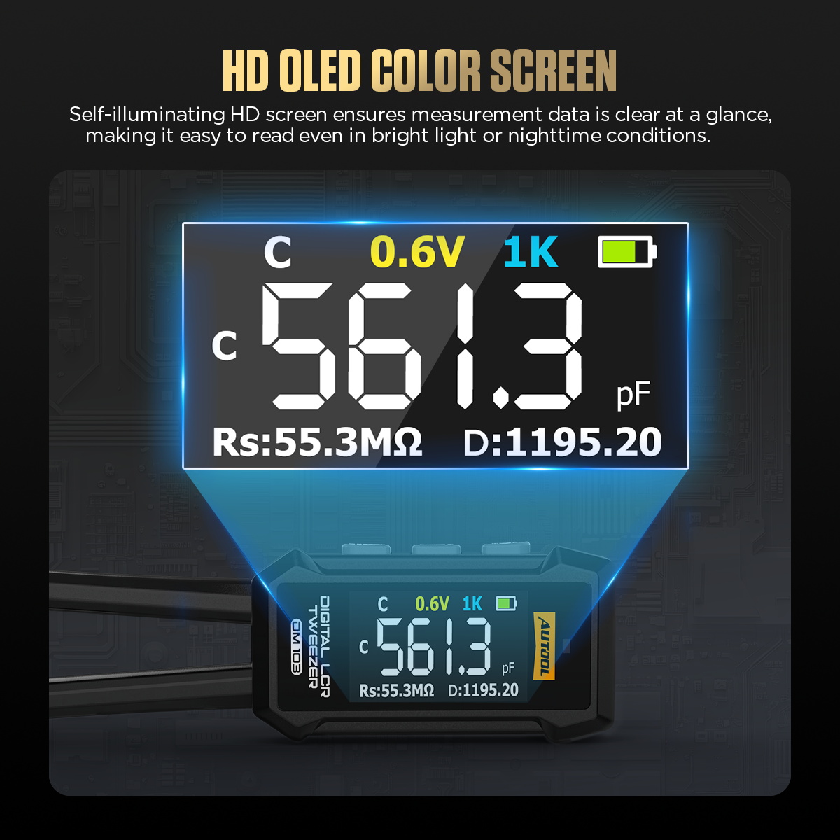 AUTOOL DM103 HD OLED color screen image